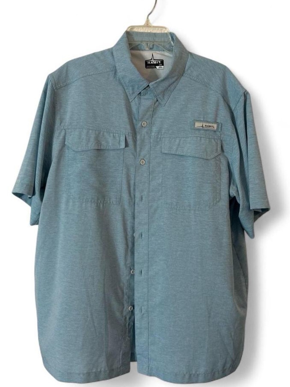 Habit UPF 40+ Button-Up Shirt in Light Blue